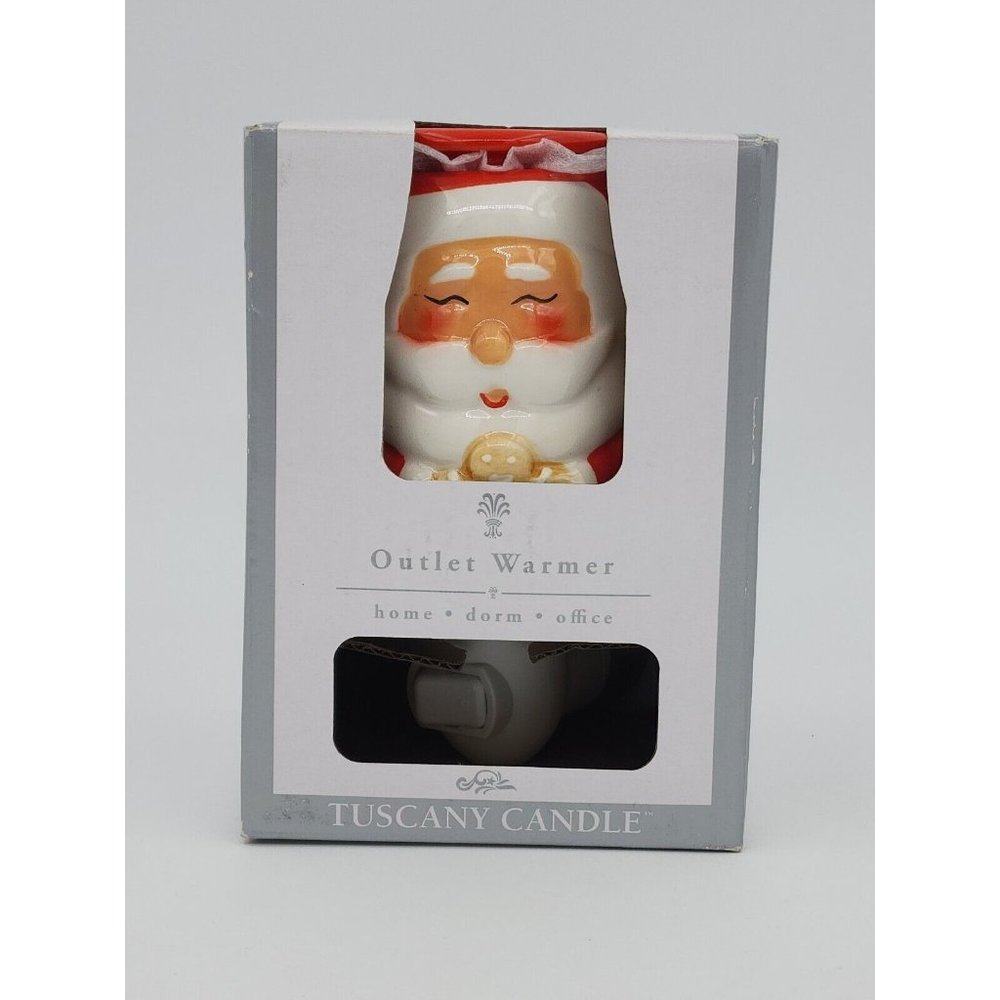 Tuscany Candle Santa with Gingerbread Man Outlet  Fragrance Warmer New in Box